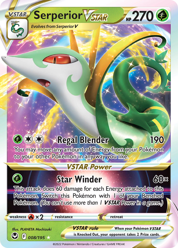008/195 - Serperior VSTAR - [Rare Holo VSTAR]