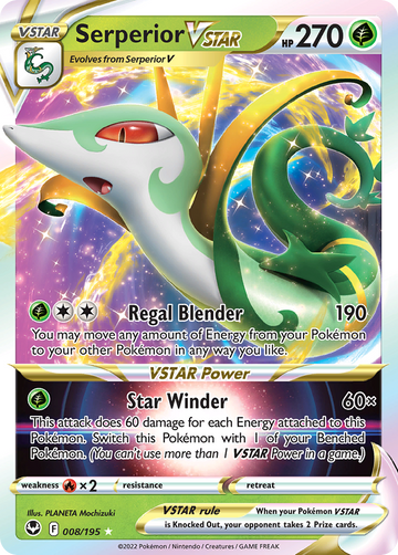 008/195 - Serperior VSTAR - [Rare Holo VSTAR]