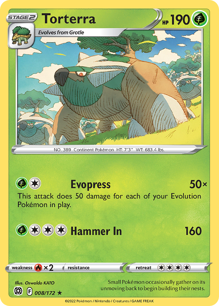 008/172 - Torterra - Reverse Holo - [Rare Holo]