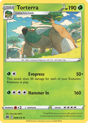 008/172 - Torterra - Reverse Holo - [Rare Holo]