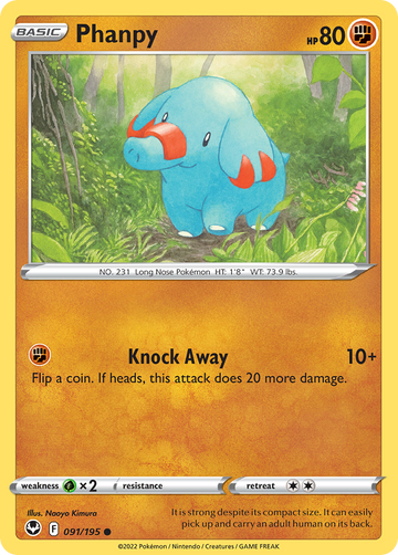 091/195 - Phanpy - [Common] - Reverse Holo