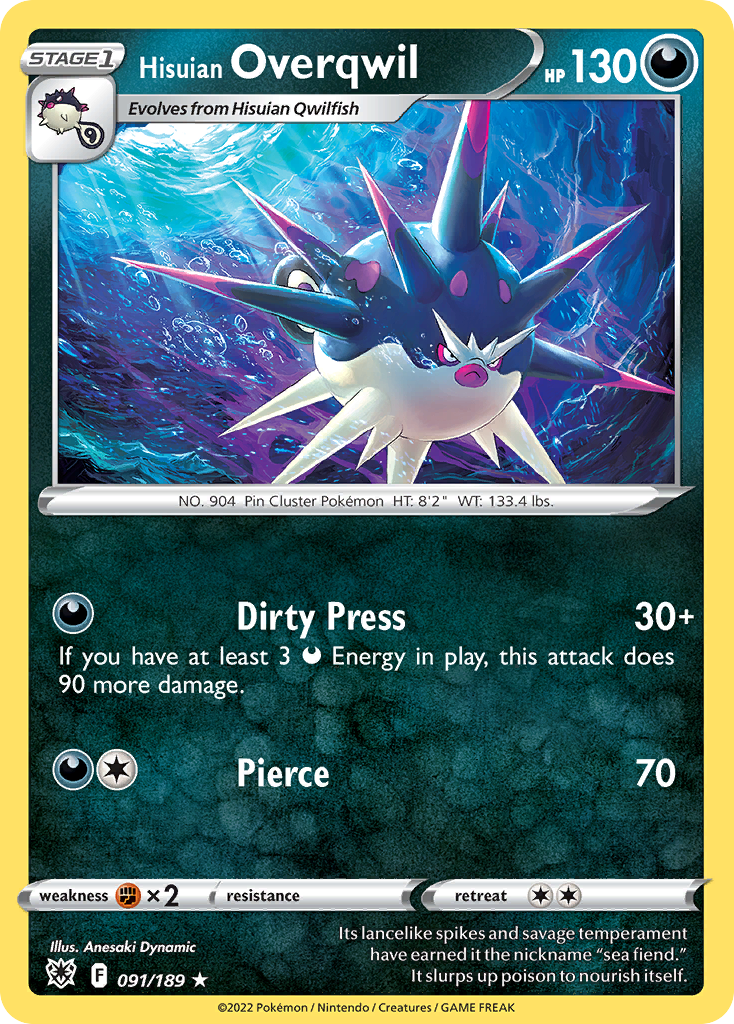 091/189 - Hisuian Overqwil - Reverse Holo - [Rare]