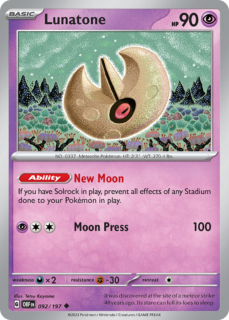 092/197 - Lunatone - [Uncommon] - Reverse Holo