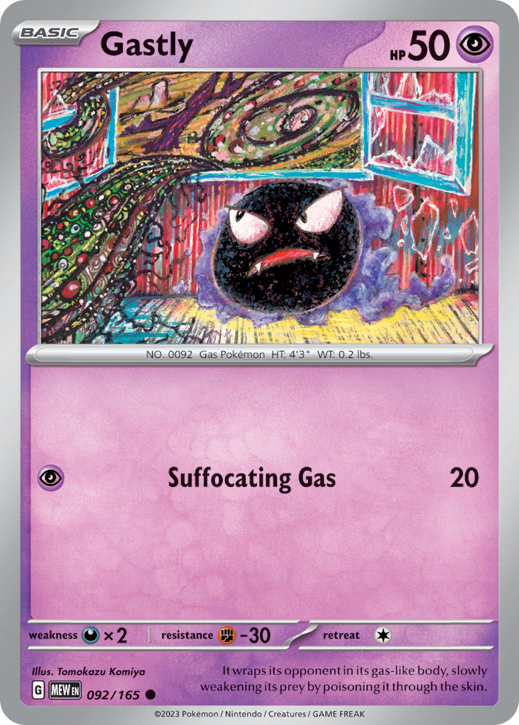 092/165 - Gastly - [Common] - Reverse Holo
