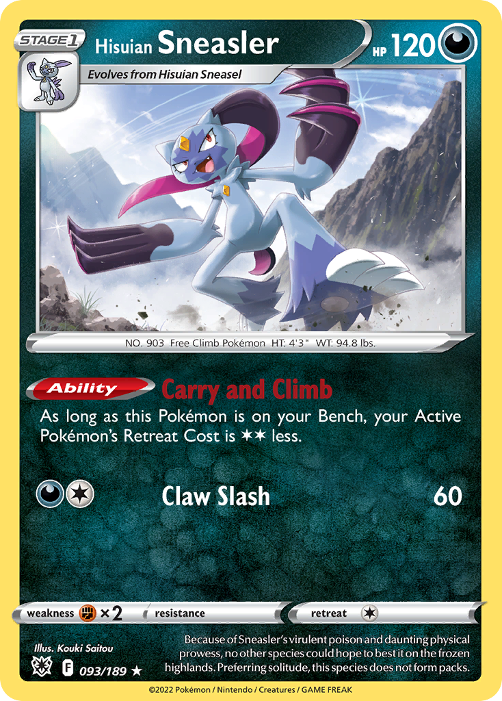 093/189 - Hisuian Sneasler - [Rare Holo] - Reverse Holo