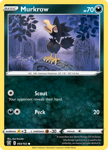 Pokémonkaart 093/163 - Murkrow - Battle Styles - [Common]