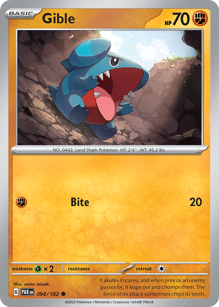 094/182 - Gible - [Common] - Reverse Holo-Pokemeister