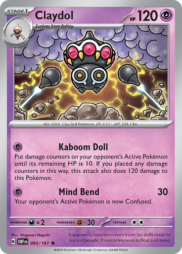 095/197 - Claydol - [Rare] - Reverse Holo