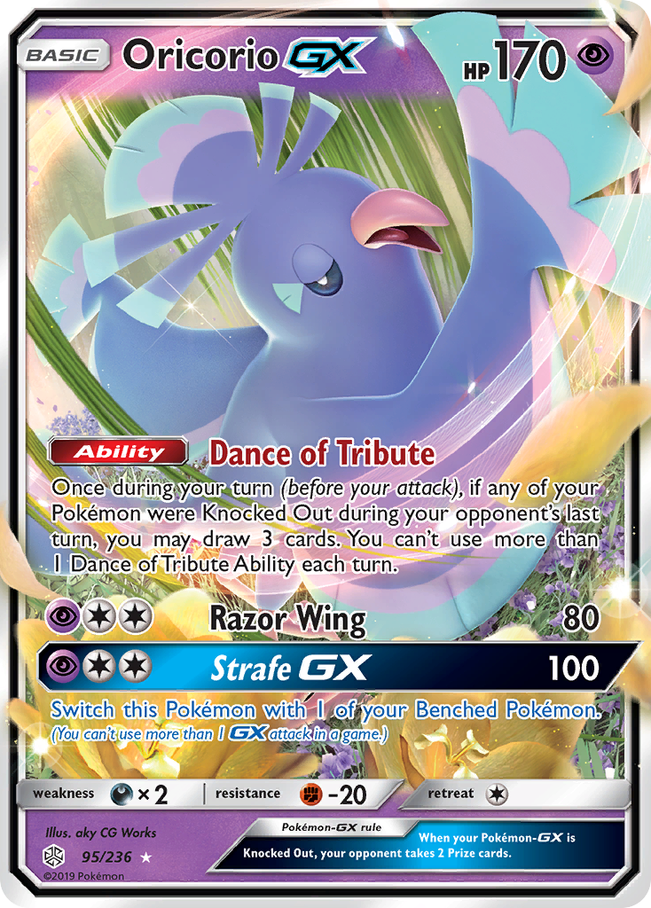 Pokémonkaart 095/236 - Oricorio-GX - Cosmic Eclipse - [Rare Holo GX]