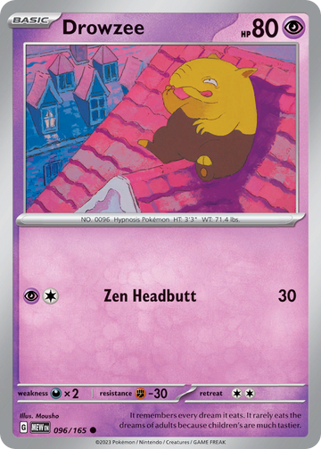 096/165 - Drowzee - [Common] - Reverse Holo