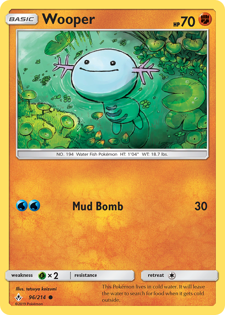 Pokémonkaart 096/214 - Wooper - Unbroken Bonds - [Common]