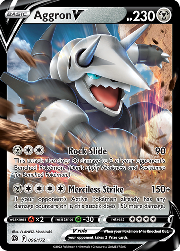 096/172 - Aggron V - [Rare Holo V]