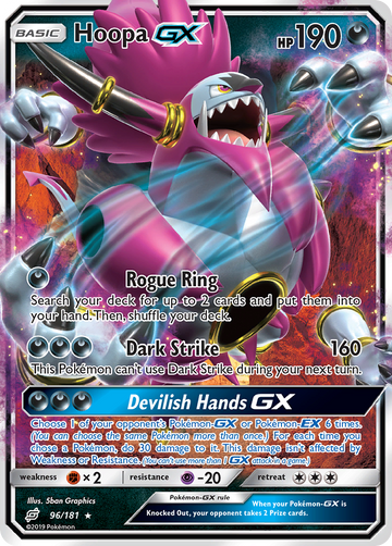 96/181 - Hoopa-GX - [Rare Holo GX]