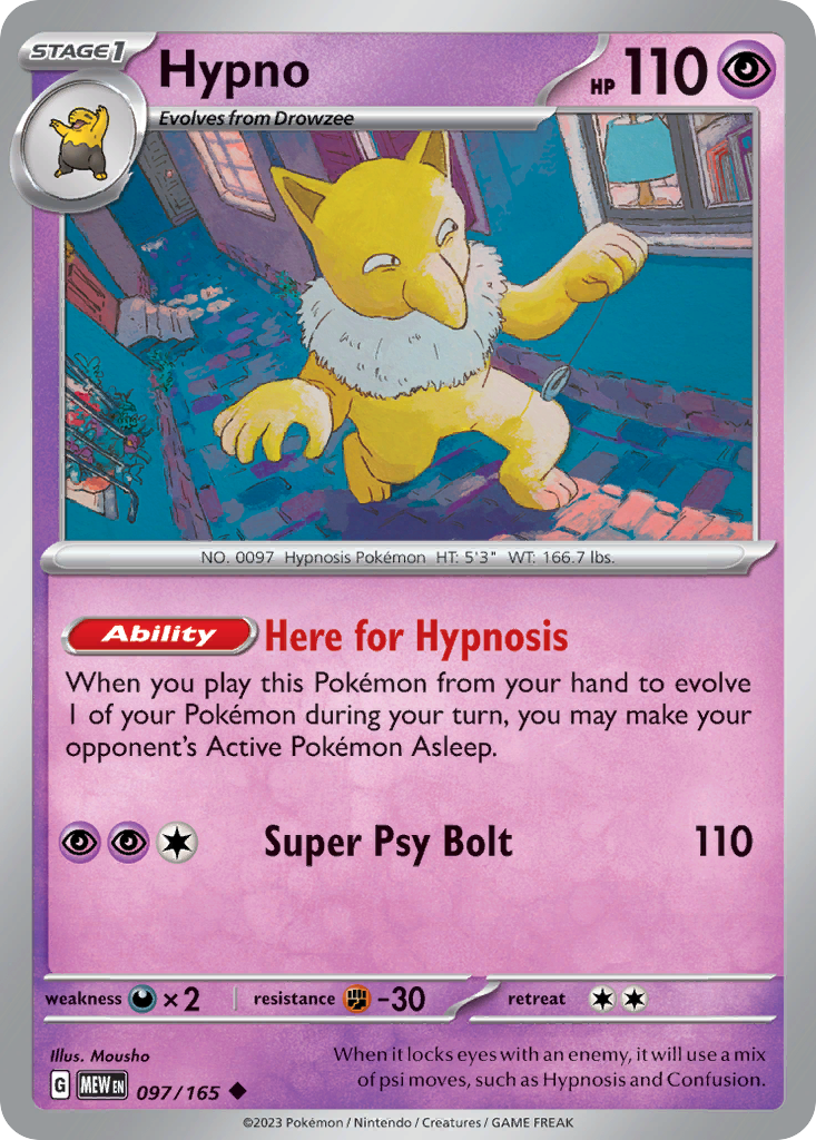 097/165 - Hypno - [Uncommon] - Reverse Holo