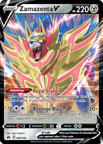 098/159 - Zamazenta V - [Rare Holo V]