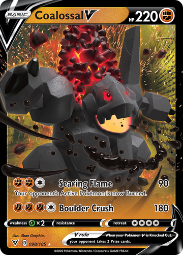 098/185 - Coalossal V - [Rare Holo V]