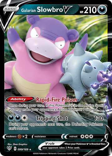 099/189 - Galarian Slowbro V - [Rare Holo V]