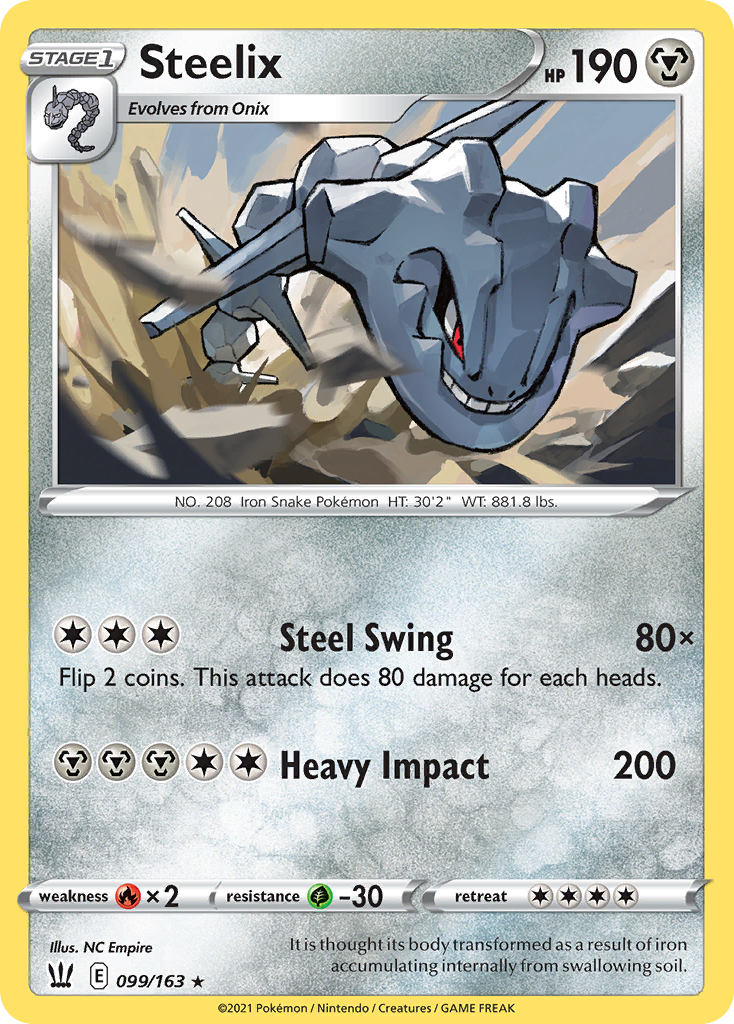 Pokémonkaart 099/163 - Steelix - Battle Styles - [Rare Holo]