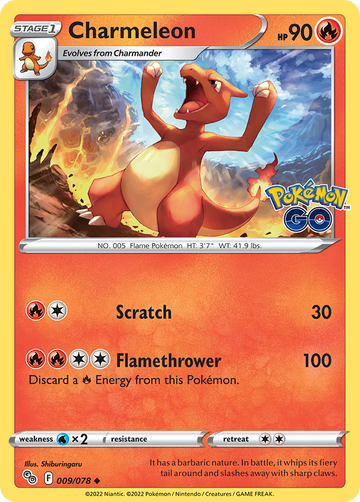 009/078 - Charmeleon - Reverse Holo - (Uncommon]