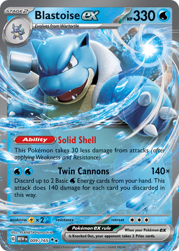 009/165 - Blastoise ex - [Double Rare]