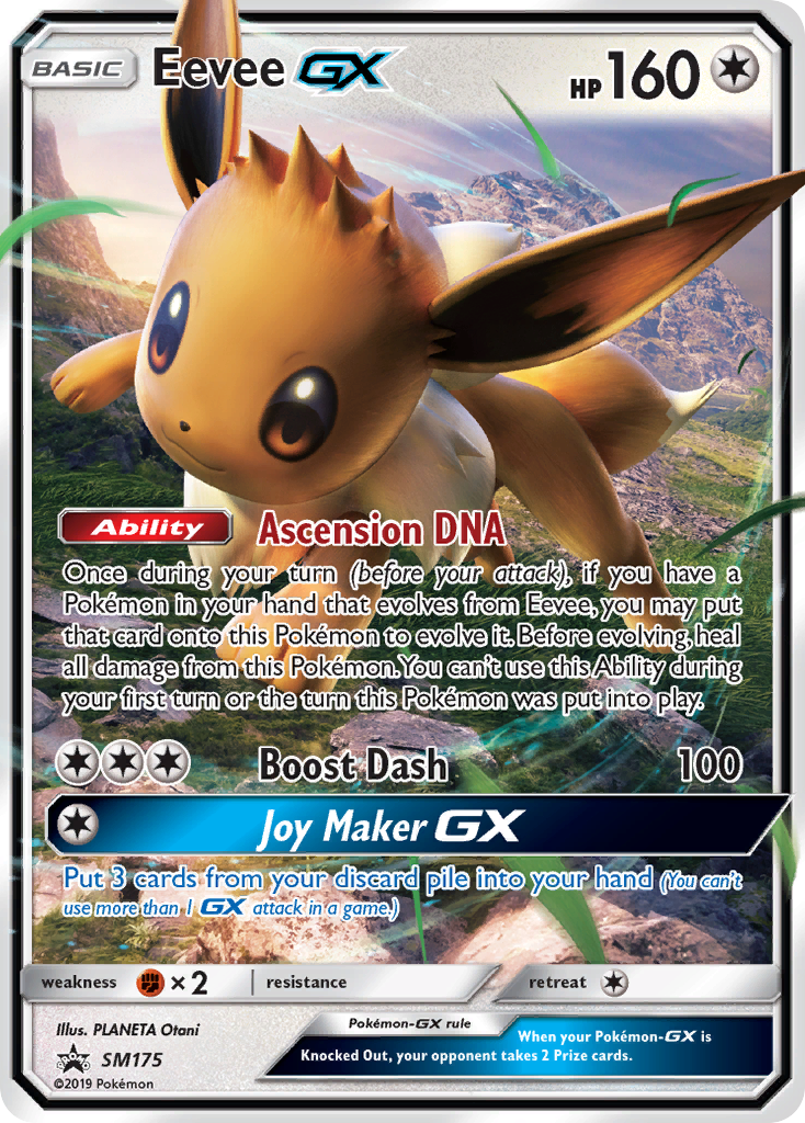 Pokémonkaart SM175 - Eevee-GX - SM Black Star Promos - [Promo]