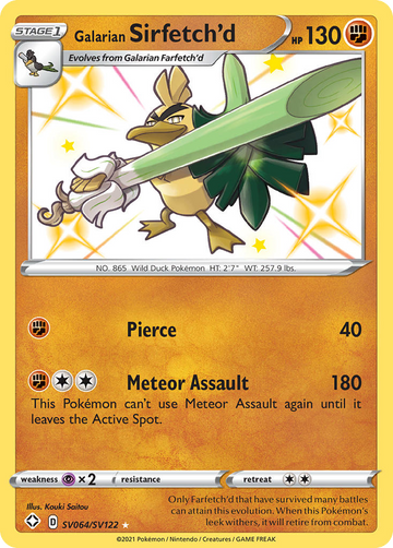 SV064/SV122 - Galarian Sirfetch'd - [Rare Shiny]
