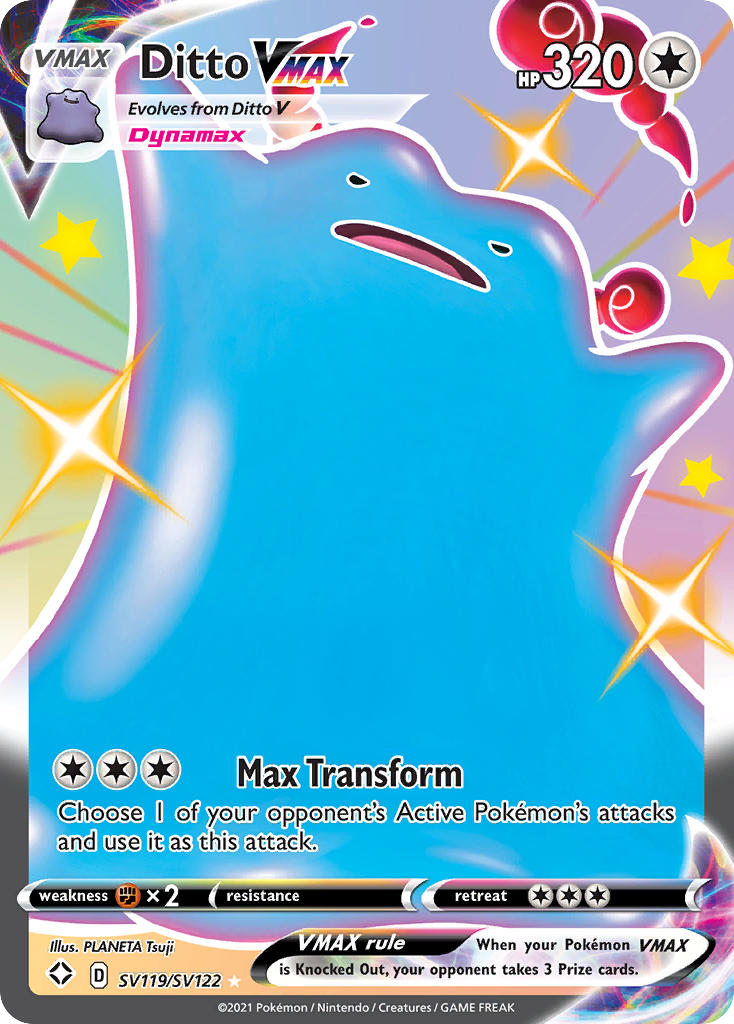 Pokémonkaart SV119/SV122 - Ditto VMAX - Shiny Vault - [Rare Holo VMAX]