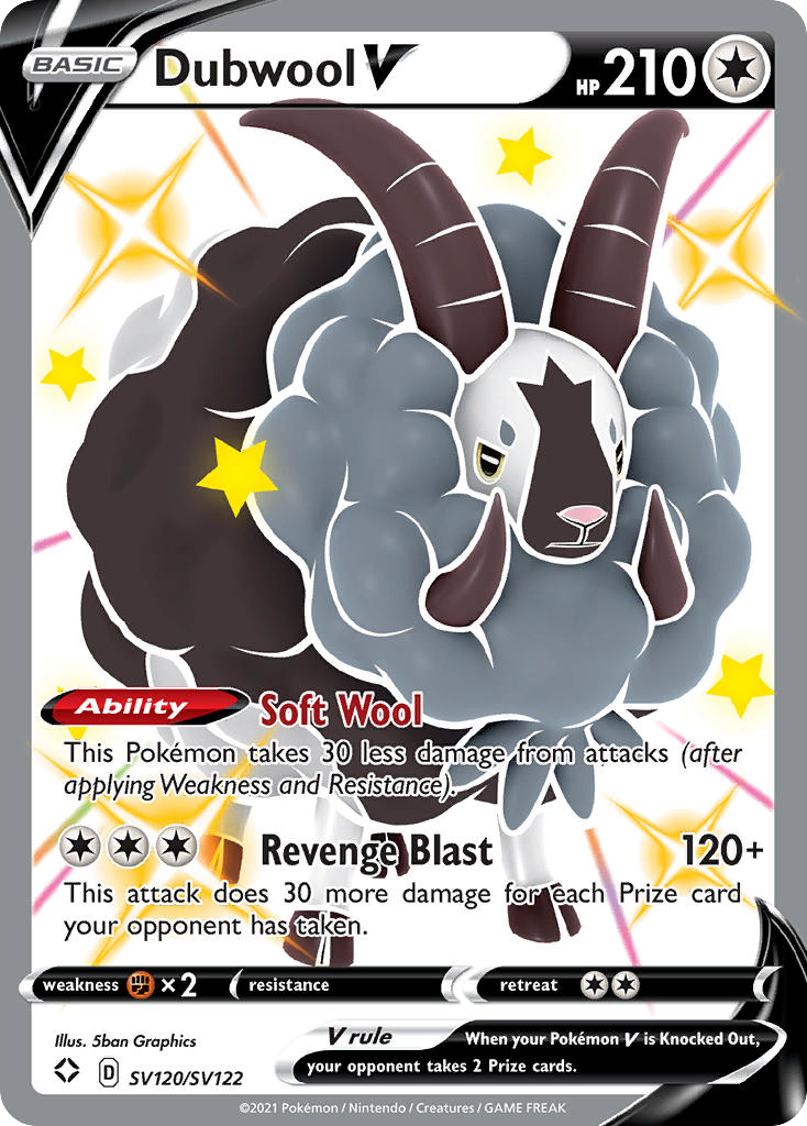 Pokémonkaart SV120/SV122 - Dubwool V - Shiny Vault - [Rare Holo V]