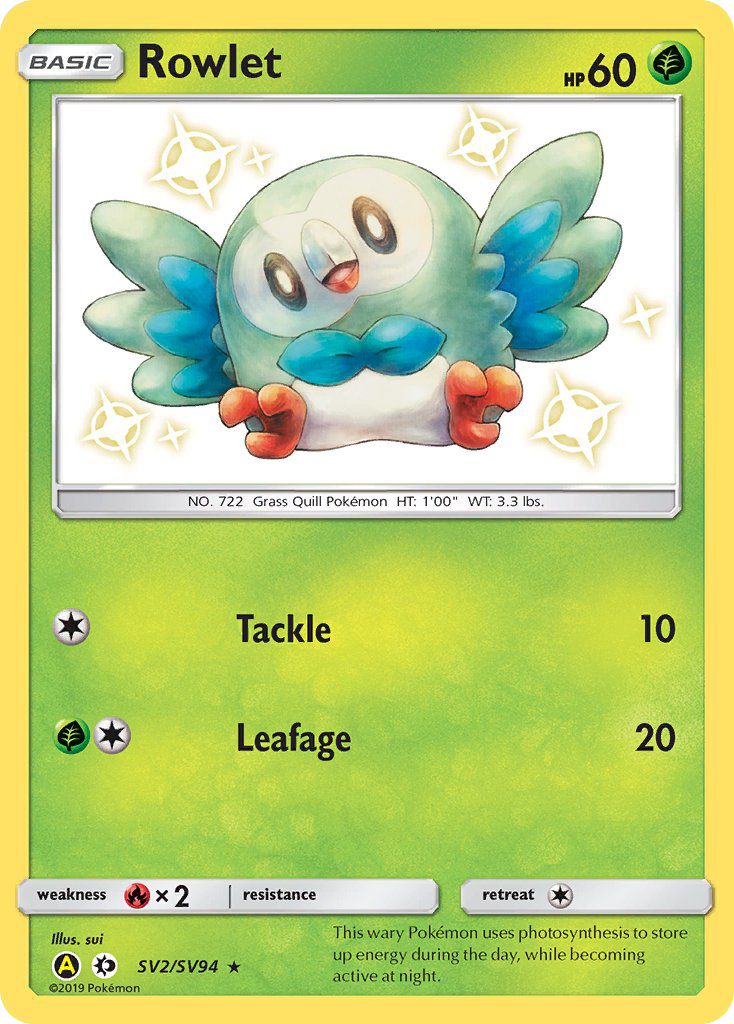 Pokémonkaart SV2/V94 - Rowlet - Shiny Vault - [Rare Shiny]
