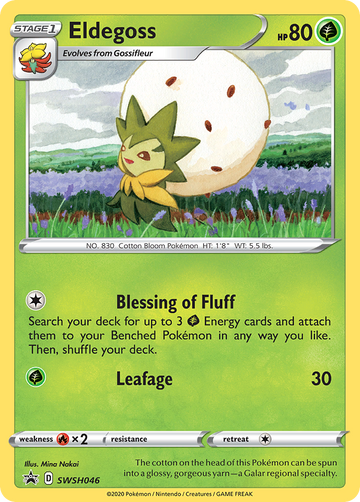 Pokémonkaart SWSH046 - Eldegoss - SWSH Black Star Promos - [Promo]