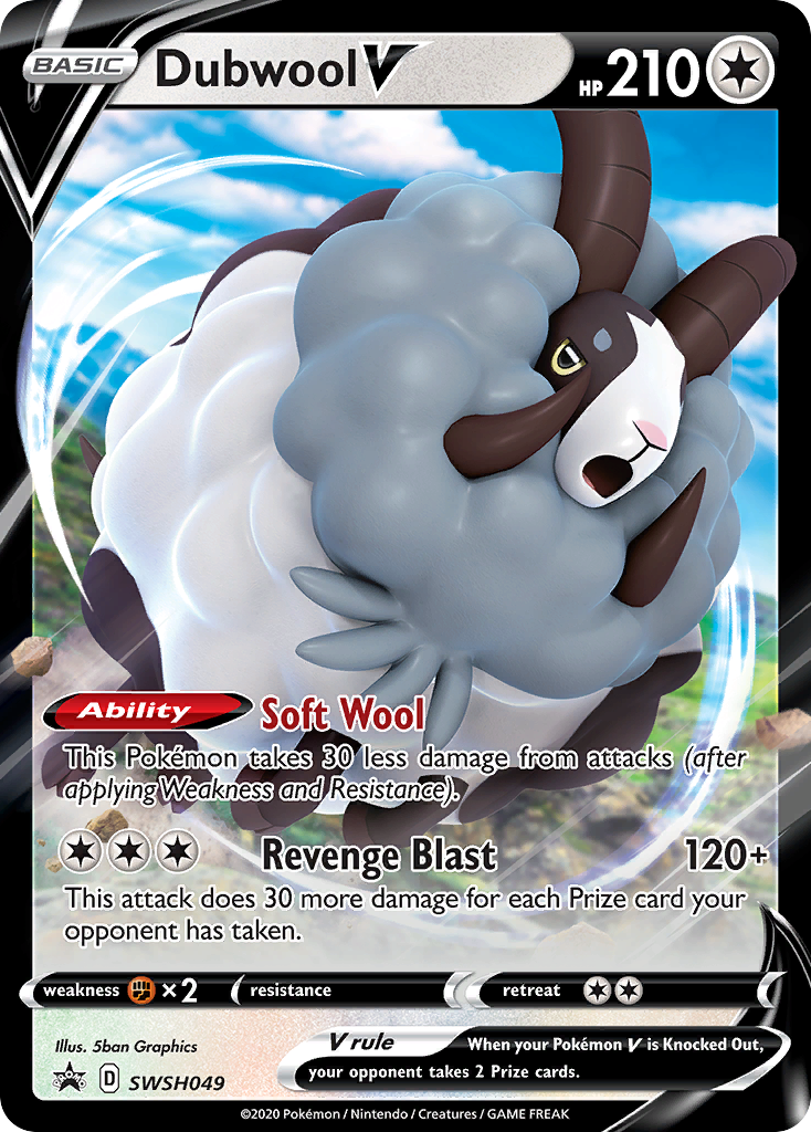 Pokémonkaart SWSH049 - Dubwool V - SWSH Black Star Promos - [Promo]