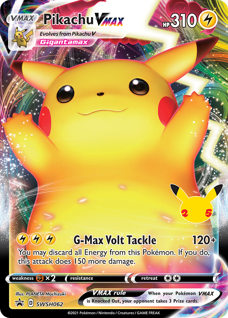 Pokémonkaart SWSH062 - Pikachu VMAX - SWSH Black Star Promos - [Promo]