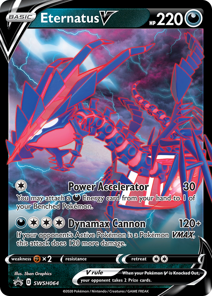 Pokémonkaart SWSH064 - Eternatus V - SWSH Black Star Promos - [Promo]