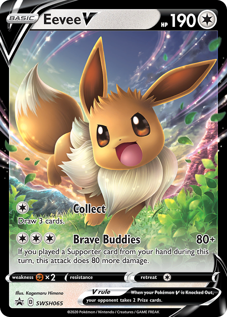 Pokémonkaart SWSH065 - Eevee V - SWSH Black Star Promos - [Promo]