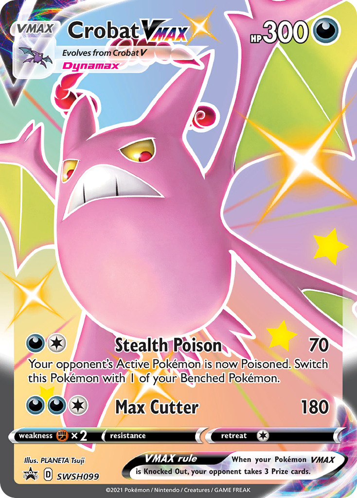 Pokémonkaart SWSH099 - Crobat VMAX - SWSH Black Star Promos - [Promo]