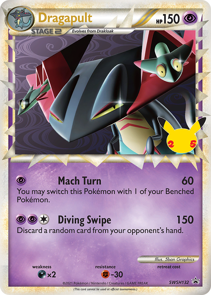 Pokémonkaart SWSH132 - Dragapult - SWSH Black Star Promos - [Promo]