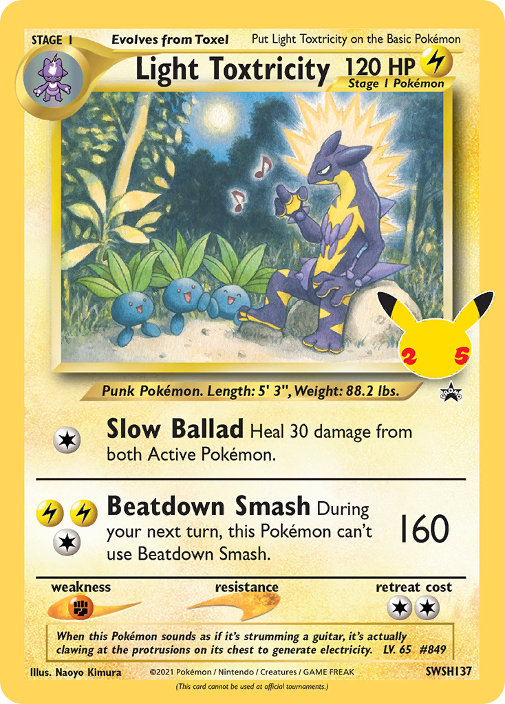 Pokémonkaart SWSH137 - Light Toxtricity - SWSH Black Star Promos - [Promo]