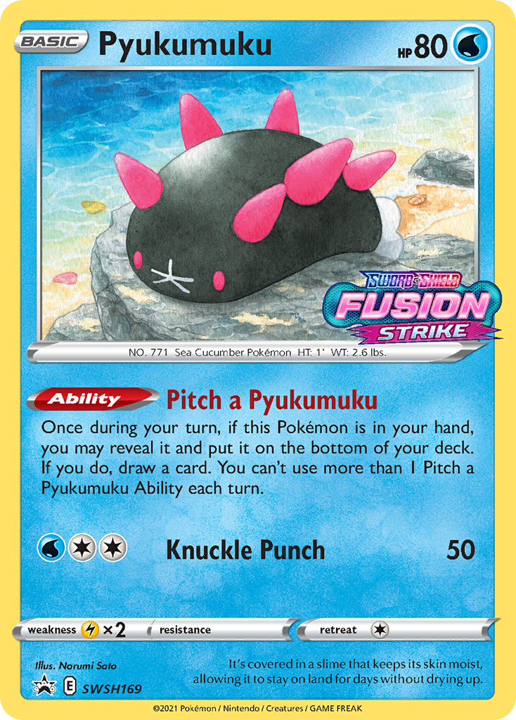 Pokémonkaart SWSH169 - Pyukumuku - SWSH Black Star Promos - [Promo]