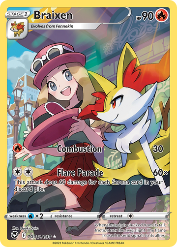 TG01/TG30 - Braixen - [Trainer Gallery Rare Holo]